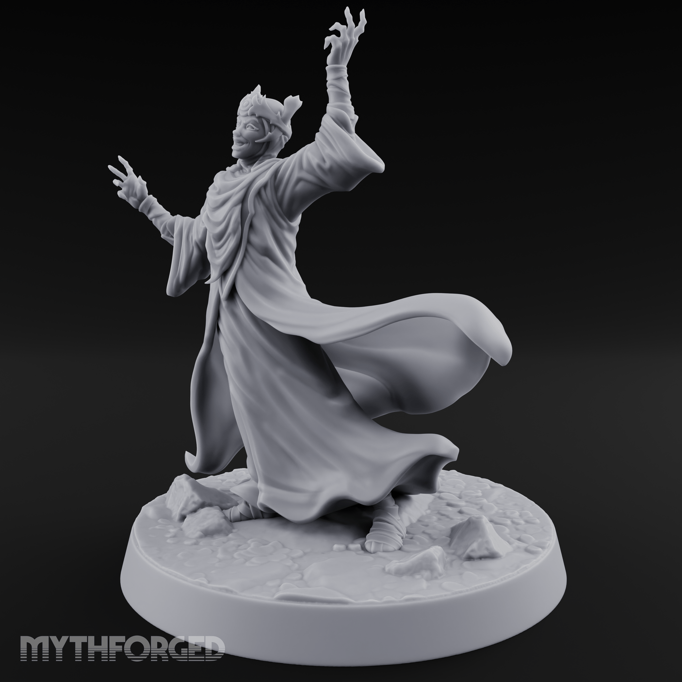 Flourishing With Magic Human Sorcereress Miniature for Dungeons and Dragons, Pathfinder or other TTRPGs