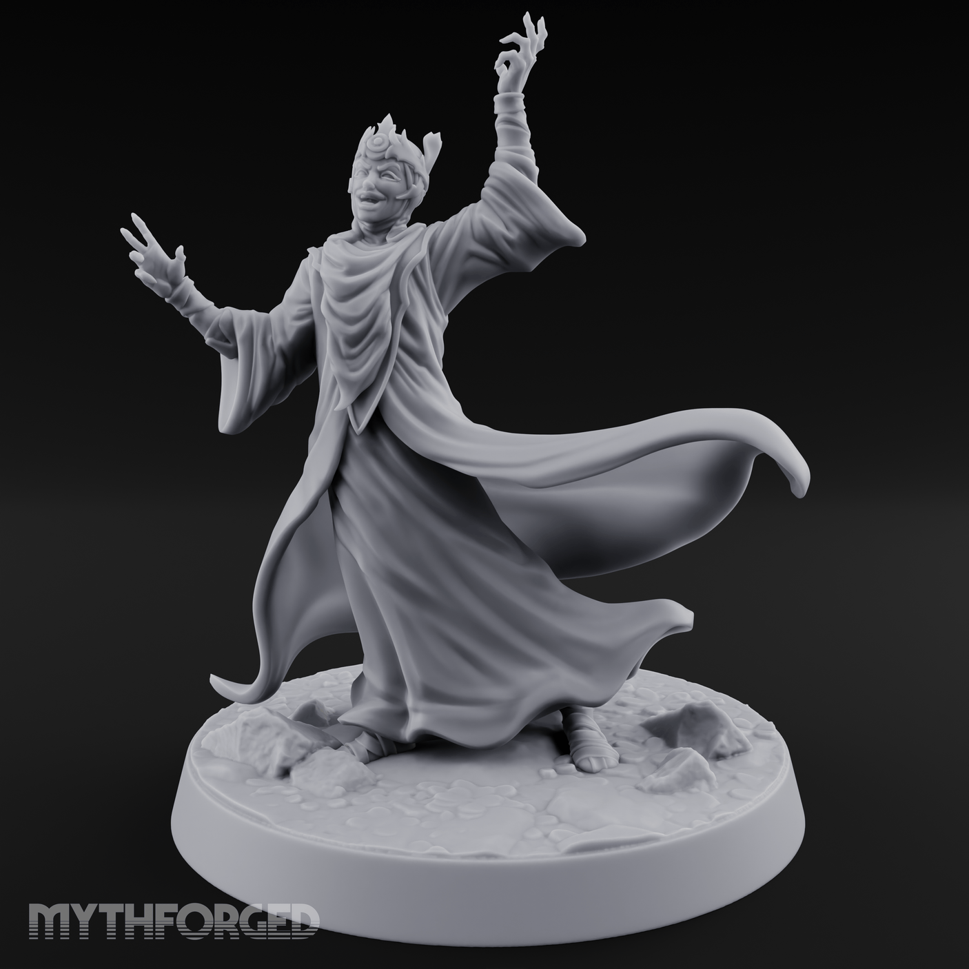 Flourishing With Magic Human Sorcereress Miniature for Dungeons and Dragons, Pathfinder or other TTRPGs
