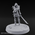 Serrated Blade Human Warrior Miniature for Dungeons and Dragons, Pathfinder or other TTRPGs
