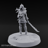 Serrated Blade Human Warrior Miniature for Dungeons and Dragons, Pathfinder or other TTRPGs