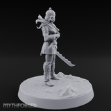 Serrated Blade Human Warrior Miniature for Dungeons and Dragons, Pathfinder or other TTRPGs