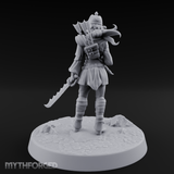 Serrated Blade Human Warrior Miniature for Dungeons and Dragons, Pathfinder or other TTRPGs