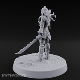 Serrated Blade Human Warrior Miniature for Dungeons and Dragons, Pathfinder or other TTRPGs