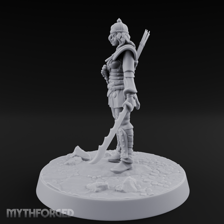 Serrated Blade Human Warrior Miniature for Dungeons and Dragons, Pathfinder or other TTRPGs
