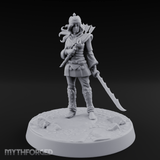 Serrated Blade Human Warrior Miniature for Dungeons and Dragons, Pathfinder or other TTRPGs