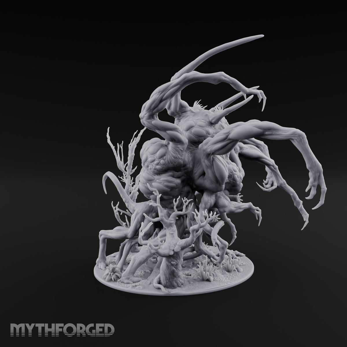 Nothing Brotherly About It Dunwich Horror with Horns, Claw-Limbs and Dead Trees