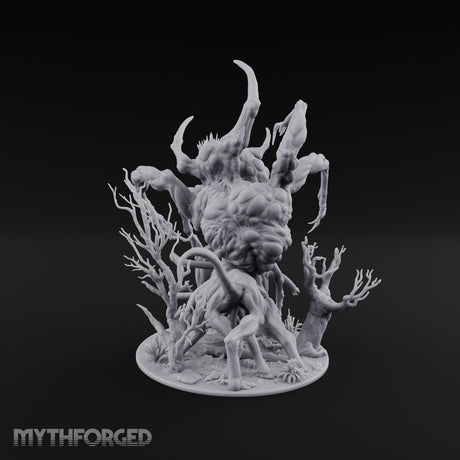 Nothing Brotherly About It Dunwich Horror with Horns, Claw-Limbs and Dead Trees