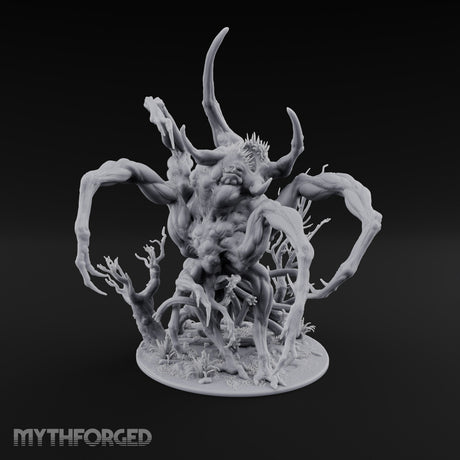 Nothing Brotherly About It Dunwich Horror with Horns, Claw-Limbs and Dead Trees