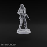 Sullen, Shabby and Armed Human Occultist with Tome and Revolver
