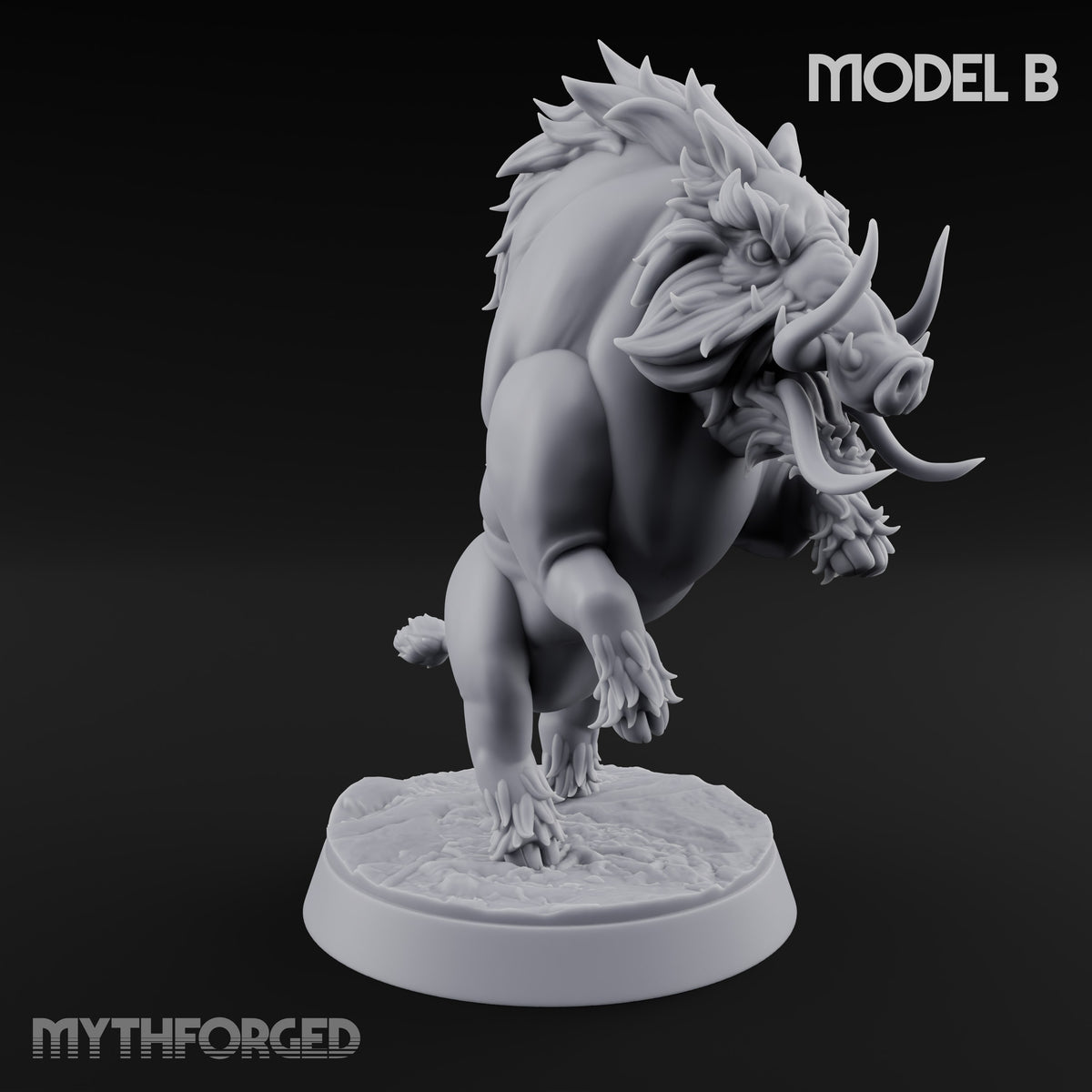 Mud on Both Tusks Boar Beast B