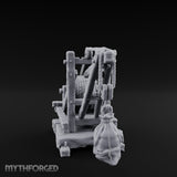 Winch-Wound Sack-Laden Dockside Lifting Crane Miniature for Dungeons and Dragons, Pathfinder or other TTRPGs