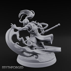 Wind Whipping Staff Spinning Oni Shaman