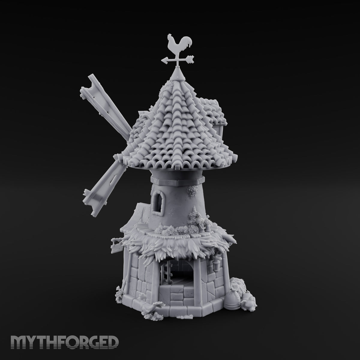 Rooster-Vane Windmill