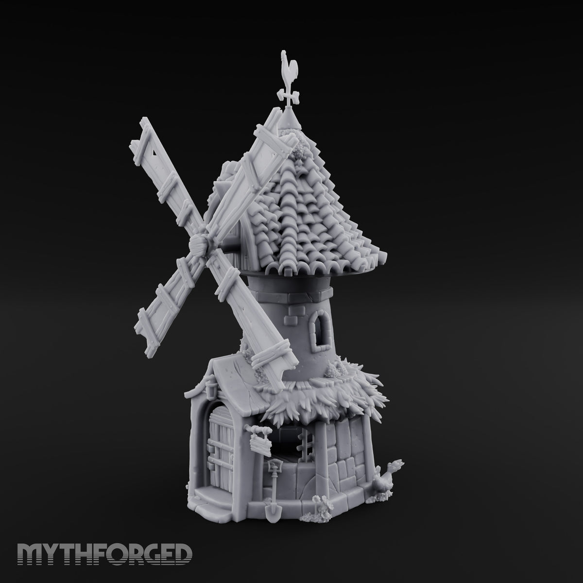 Rooster-Vane Windmill