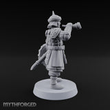 Horn, Banner and Blade Human Steppe Command Group with Captain, Banner Bearer and Horn Player — C