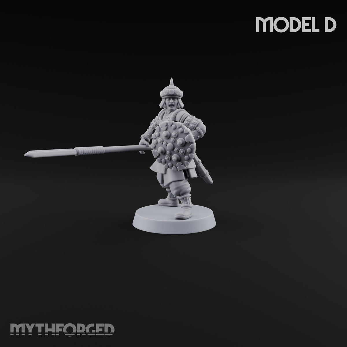 Pointed Opinions Human Steppe Spearmen with Studded Round Shields and Spiked Helms — D