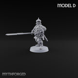 Pointed Opinions Human Steppe Spearmen with Studded Round Shields and Spiked Helms — D