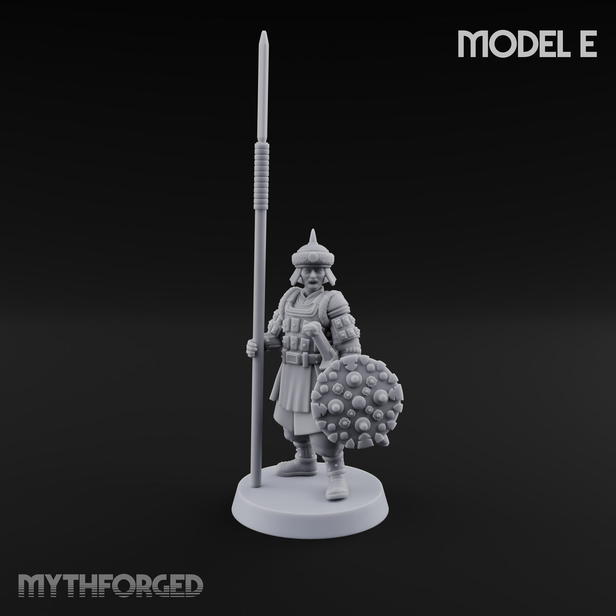 Pointed Opinions Human Steppe Spearmen with Studded Round Shields and Spiked Helms — E
