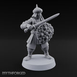 Shields Studded, Steel Singing Human Steppe Swordsman A