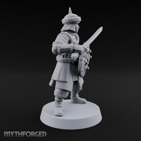 Shields Studded, Steel Singing Human Steppe Swordsman A