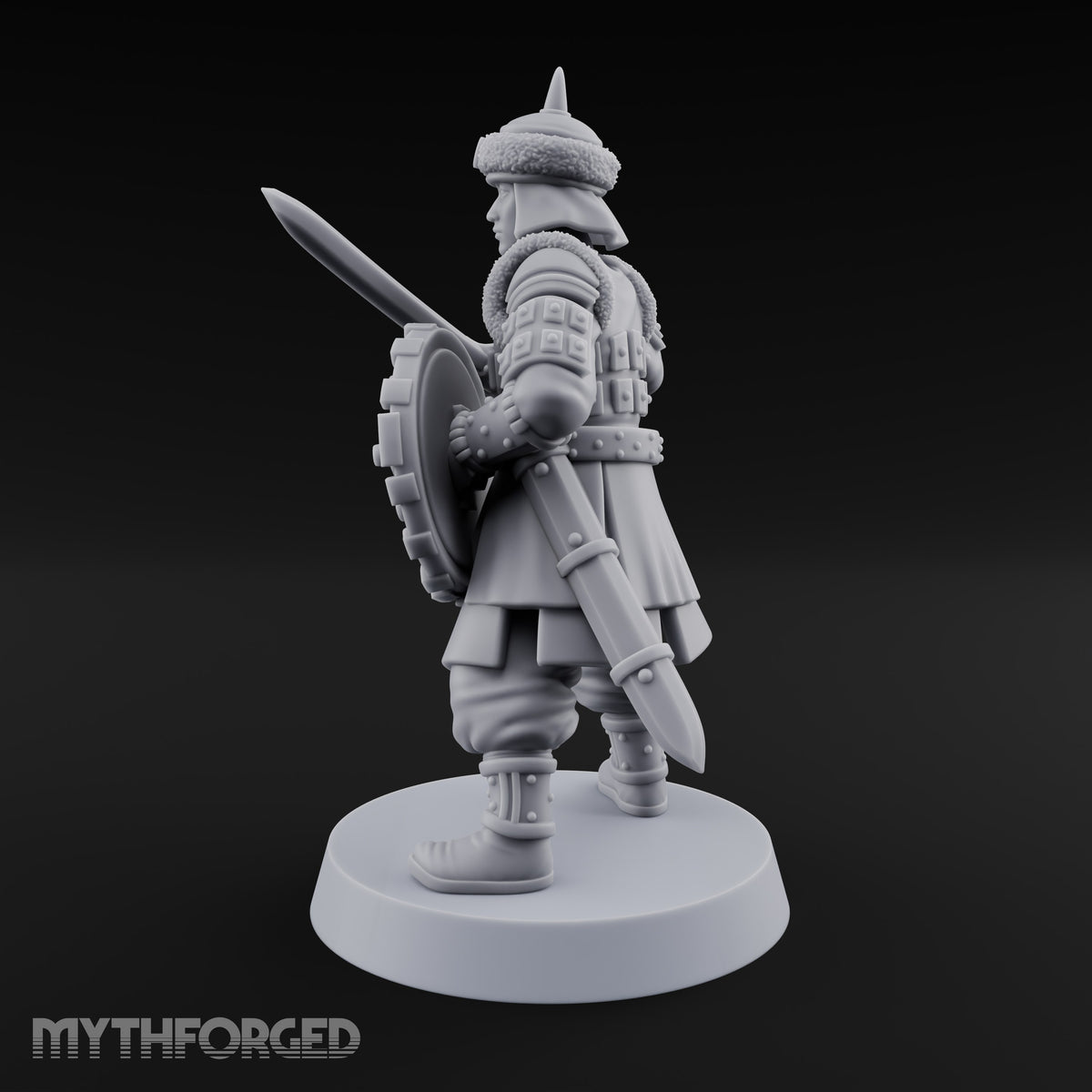 Shields Studded, Steel Singing Human Steppe Swordsman A