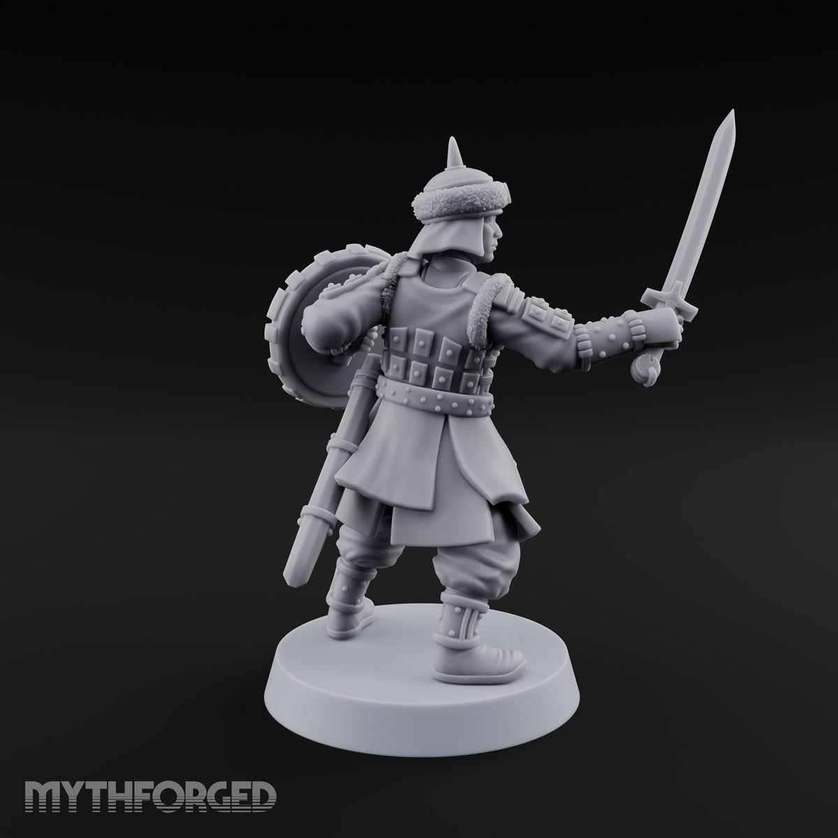 Shields Studded, Steel Singing Human Steppe Swordsman B