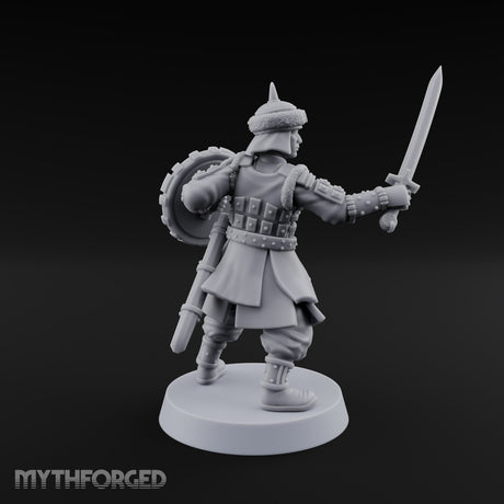 Shields Studded, Steel Singing Human Steppe Swordsman B