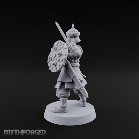 Shields Studded, Steel Singing Human Steppe Swordsman B