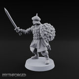 Shields Studded, Steel Singing Human Steppe Swordsman B