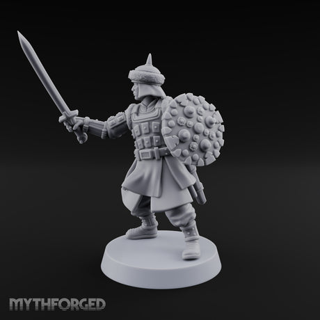 Shields Studded, Steel Singing Human Steppe Swordsman B