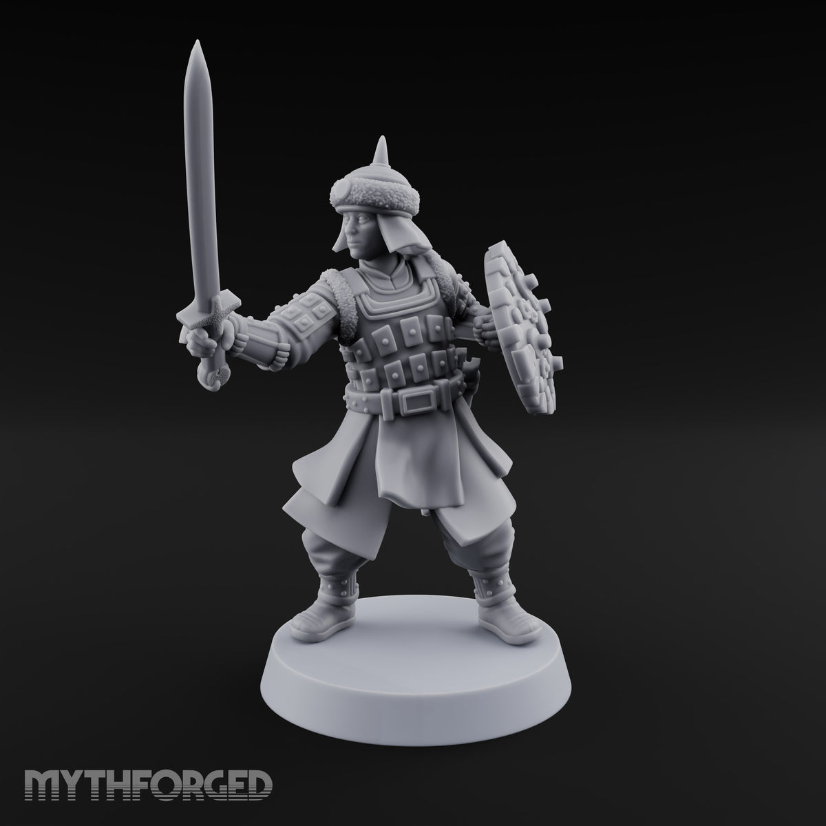 Shields Studded, Steel Singing Human Steppe Swordsman B