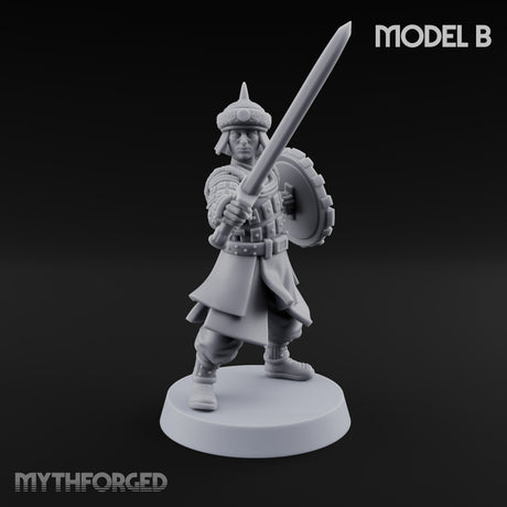 Shields Studded, Steel Singing Human Steppe Swordsman B