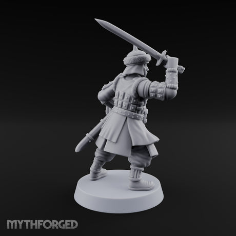 Shields Studded, Steel Singing Human Steppe Swordsman C