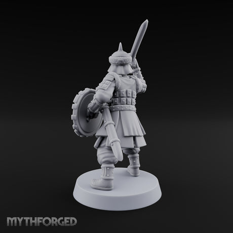 Shields Studded, Steel Singing Human Steppe Swordsman C