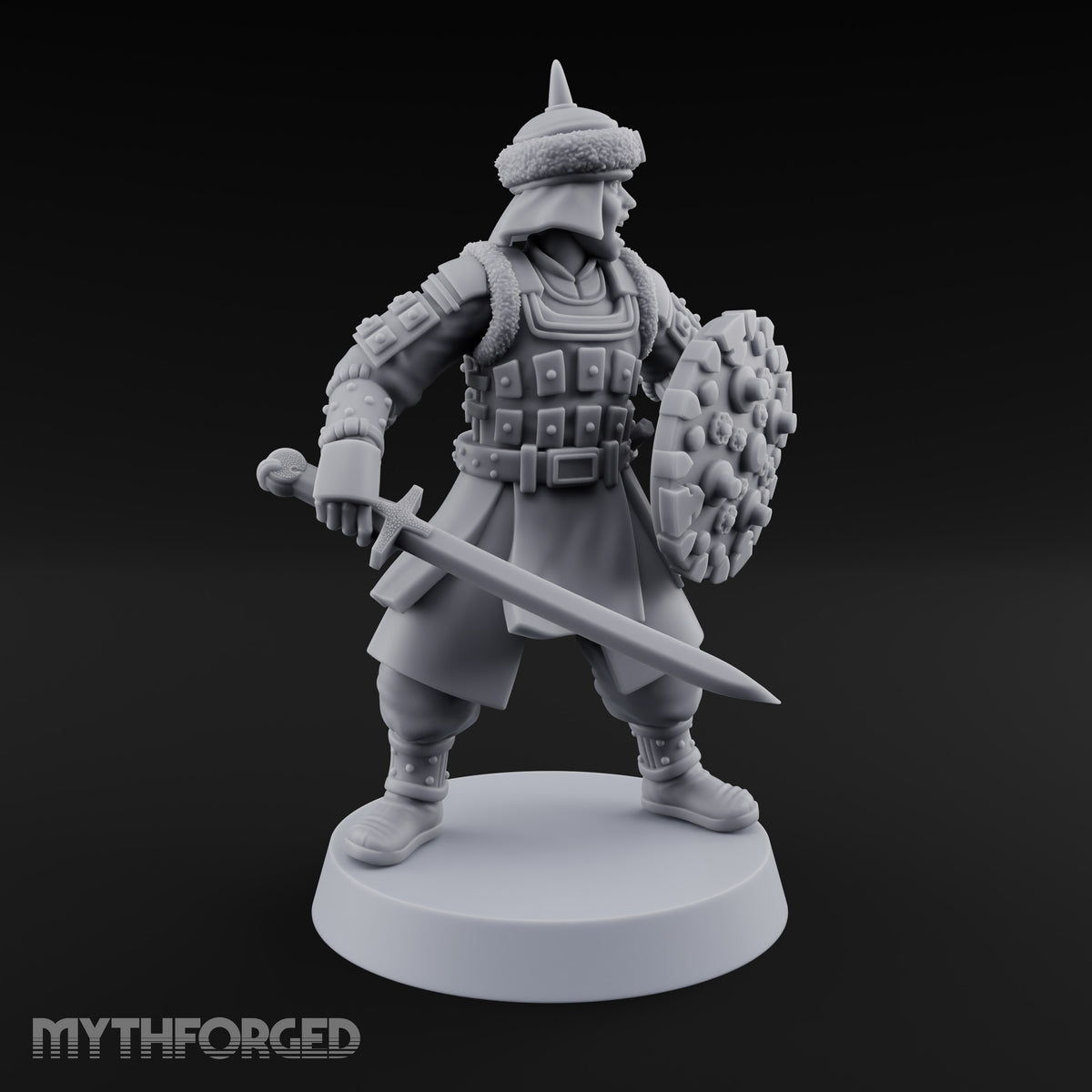 Shields Studded, Steel Singing Human Steppe Swordsman D