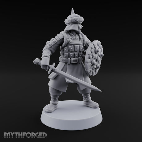 Shields Studded, Steel Singing Human Steppe Swordsman D