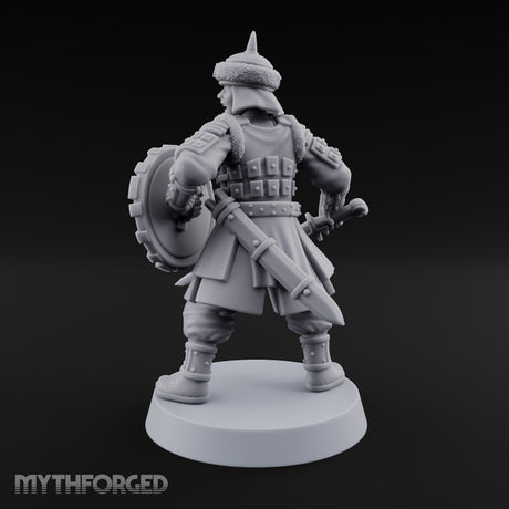 Shields Studded, Steel Singing Human Steppe Swordsman D