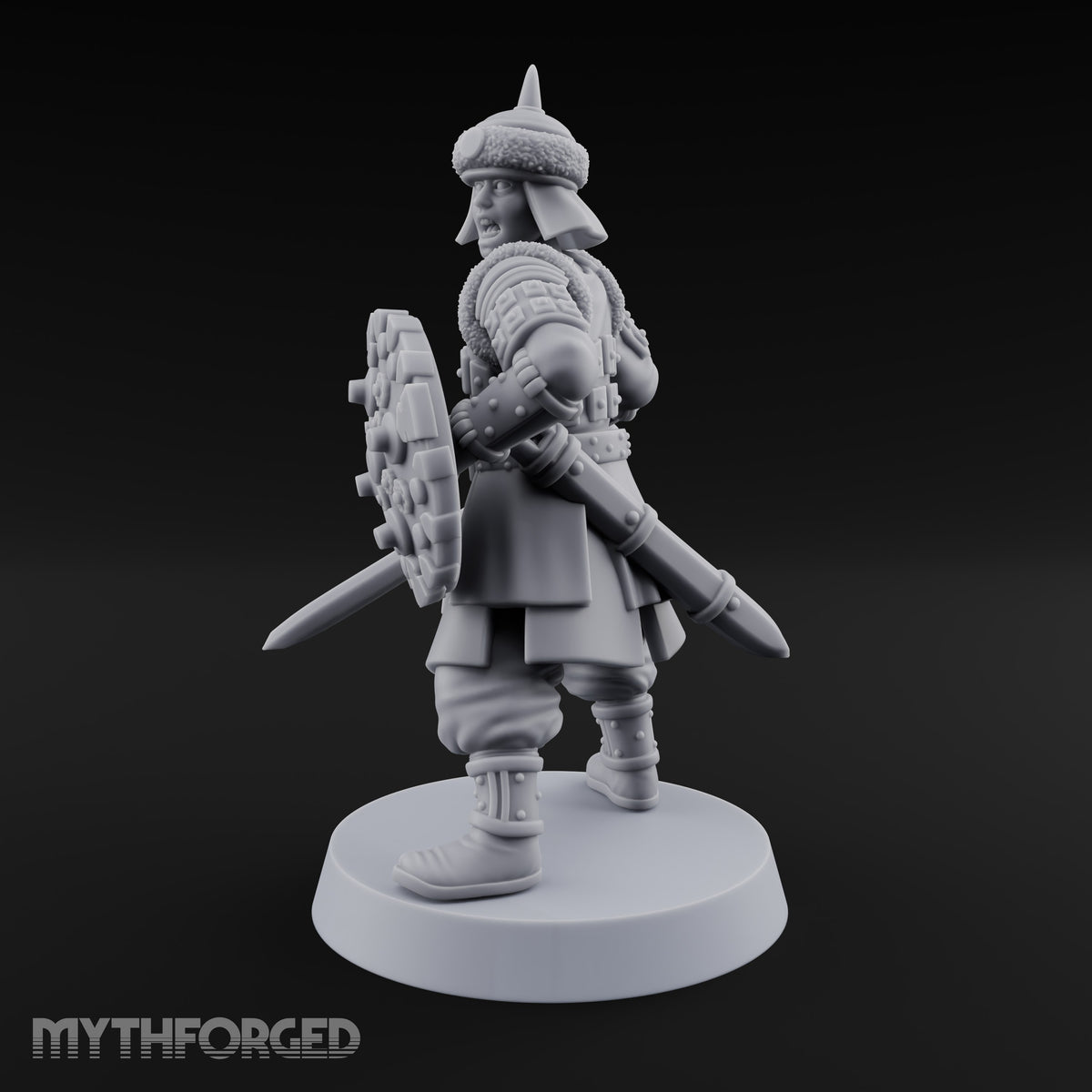 Shields Studded, Steel Singing Human Steppe Swordsman D