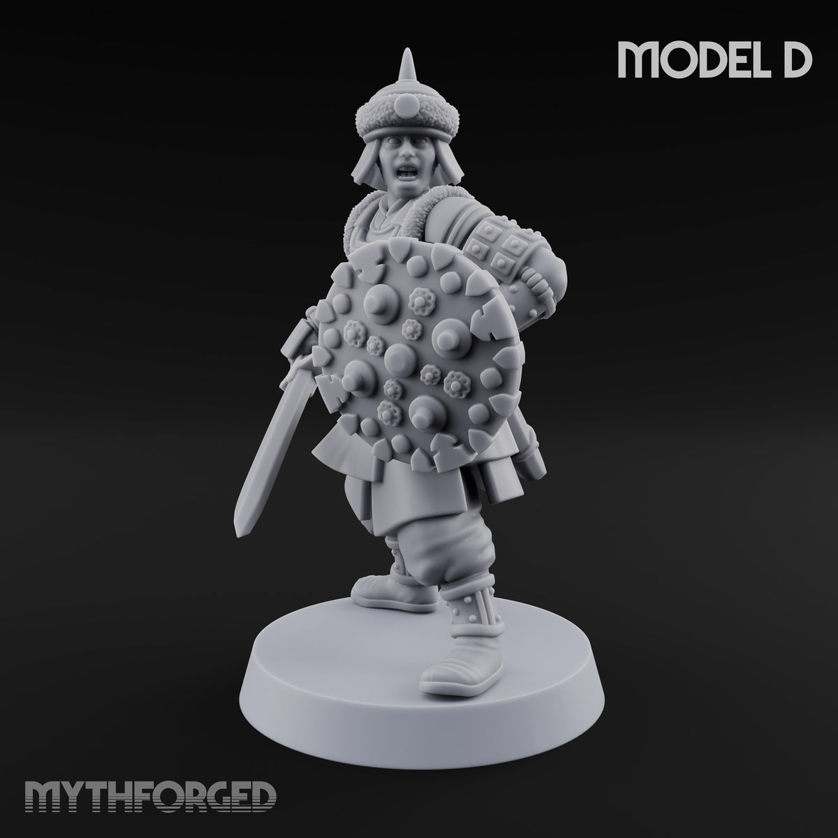 Shields Studded, Steel Singing Human Steppe Swordsman D