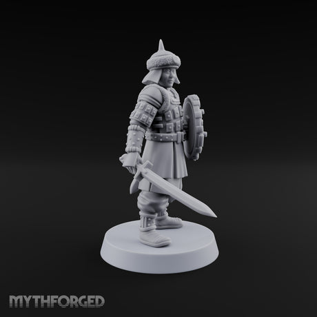 Shields Studded, Steel Singing Human Steppe Swordsman F