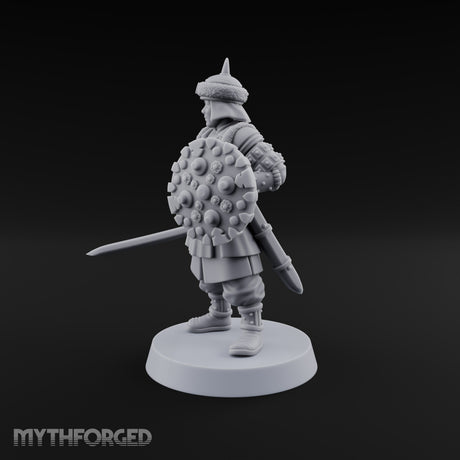 Shields Studded, Steel Singing Human Steppe Swordsman F
