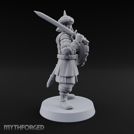 Shields Studded, Steel Singing Human Steppe Swordsman G