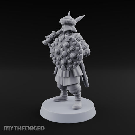 Shields Studded, Steel Singing Human Steppe Swordsman G