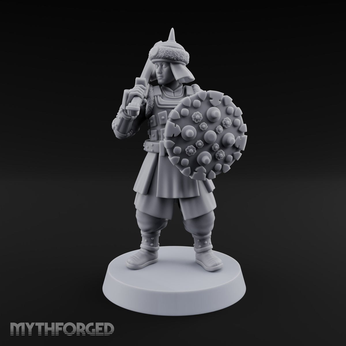 Shields Studded, Steel Singing Human Steppe Swordsman G