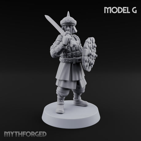 Shields Studded, Steel Singing Human Steppe Swordsman G