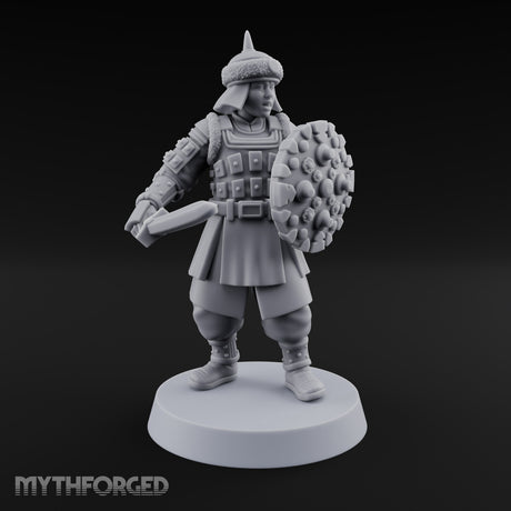 Shields Studded, Steel Singing Human Steppe Swordsman H