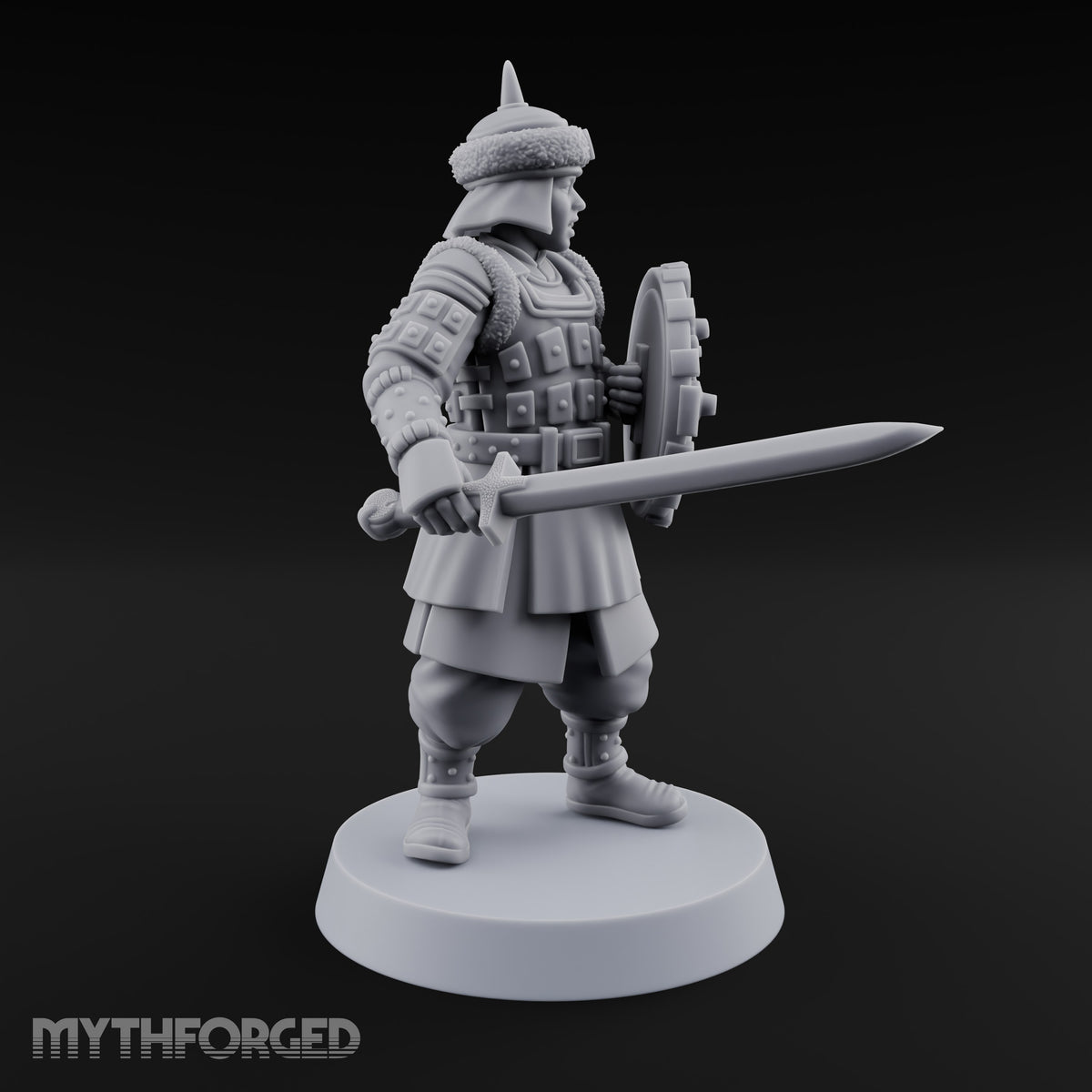 Shields Studded, Steel Singing Human Steppe Swordsman H