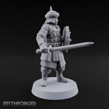 Shields Studded, Steel Singing Human Steppe Swordsman H