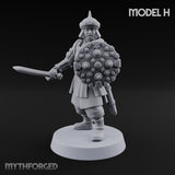 Shields Studded, Steel Singing Human Steppe Swordsman H