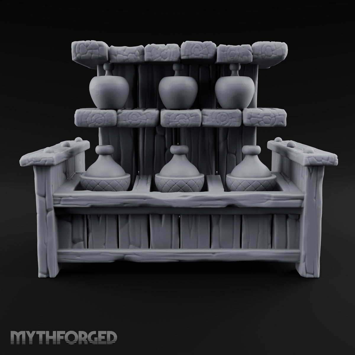Vintage Needs Pressing Wooden Winery Furniture Set — B